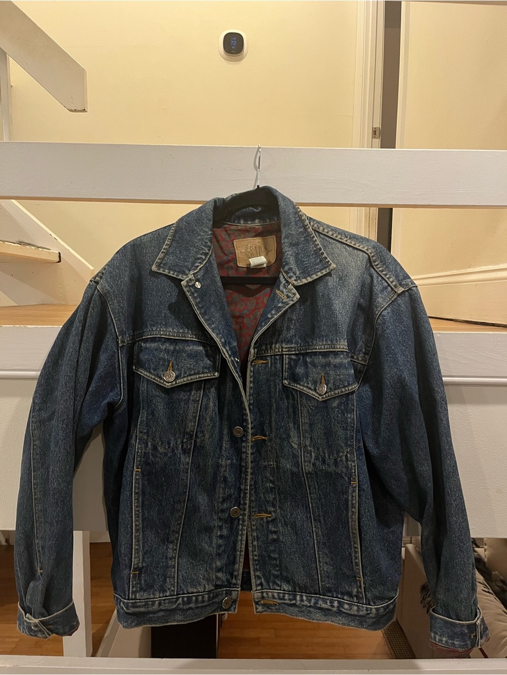 Vintage 90s Bugle Boy Millennium Series Blanket Lined Denim Trucker Jacket